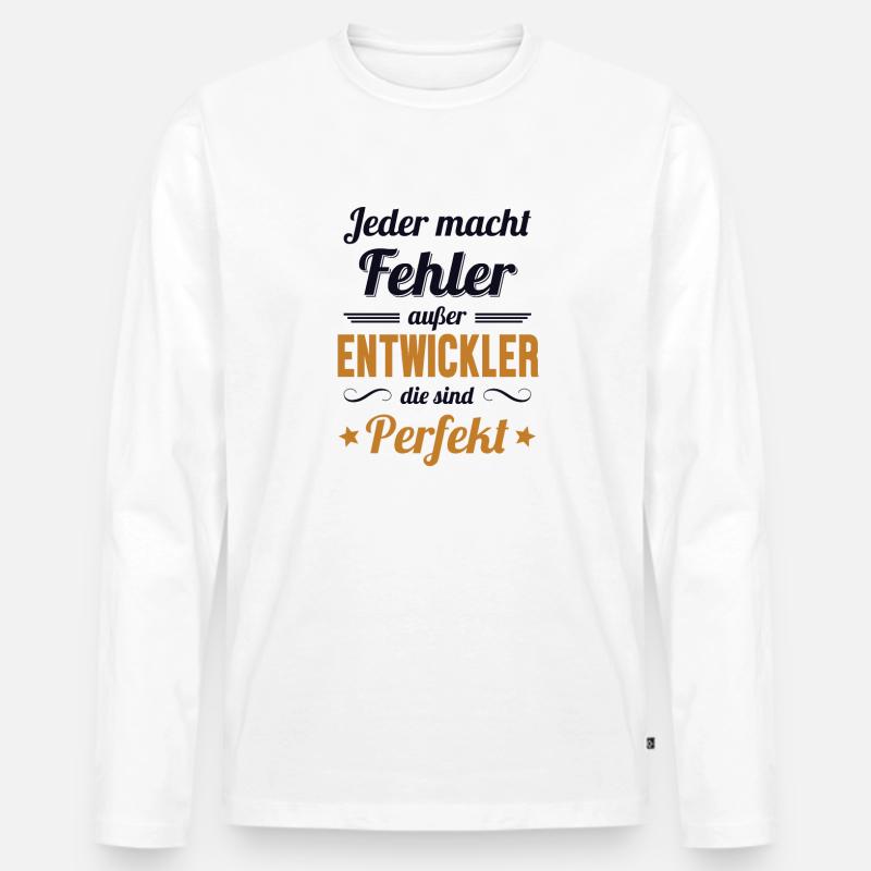 Entwickler Sind Perfekt Developer Coder - Männer Premium Bio Langarmshirt - undefined