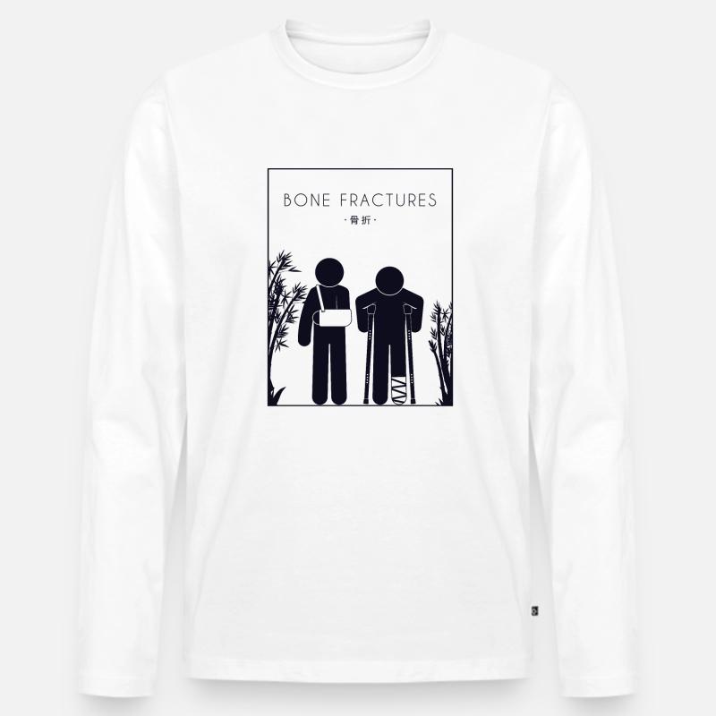 Knochenbrüche Chinesischer Hanzi-Knochenbruch - Männer Premium Bio Langarmshirt - undefined