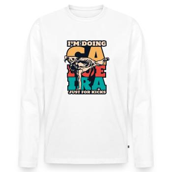 Capoeira für Kicks Capoeirista Ginga Tanz - Männer Premium Bio Langarmshirt - Weiß - Vorne - Nico (187cm)