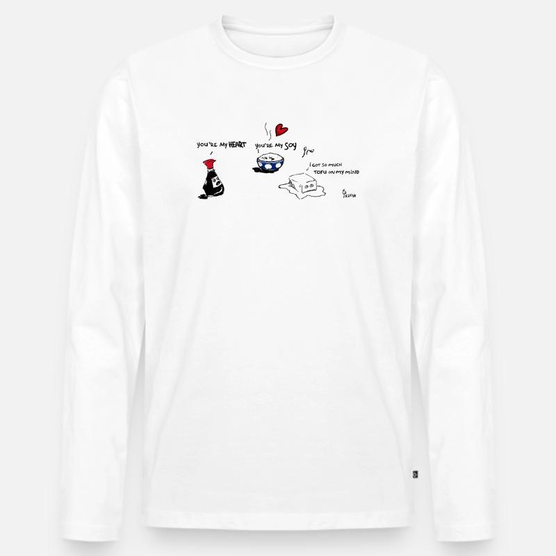 Roll in Love 3 - Männer Premium Bio Langarmshirt - Weiß