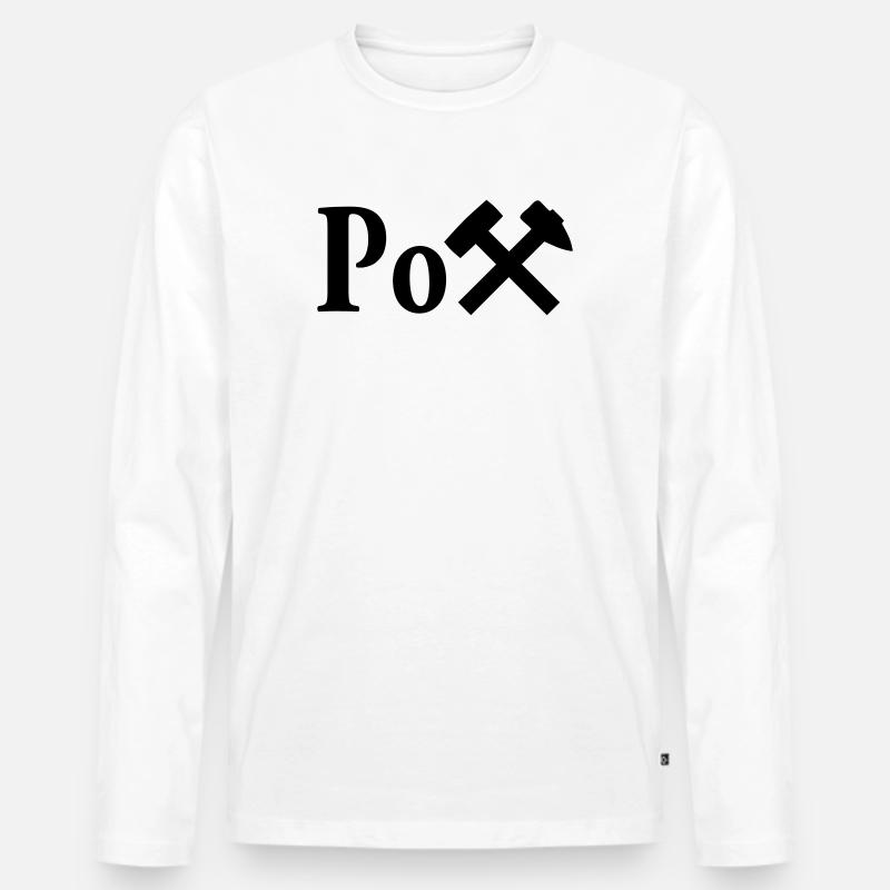 Der Pott - Männer Premium Bio Langarmshirt - Weiß