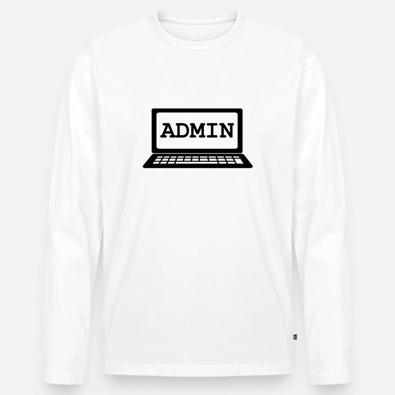 Admin Adminstrator IT Systemadmin - Männer Premium Bio Langarmshirt - Weiß