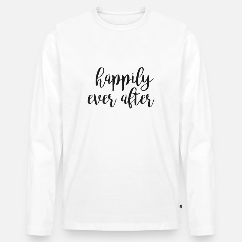 Happily Ever After - Männer Premium Bio Langarmshirt - Weiß