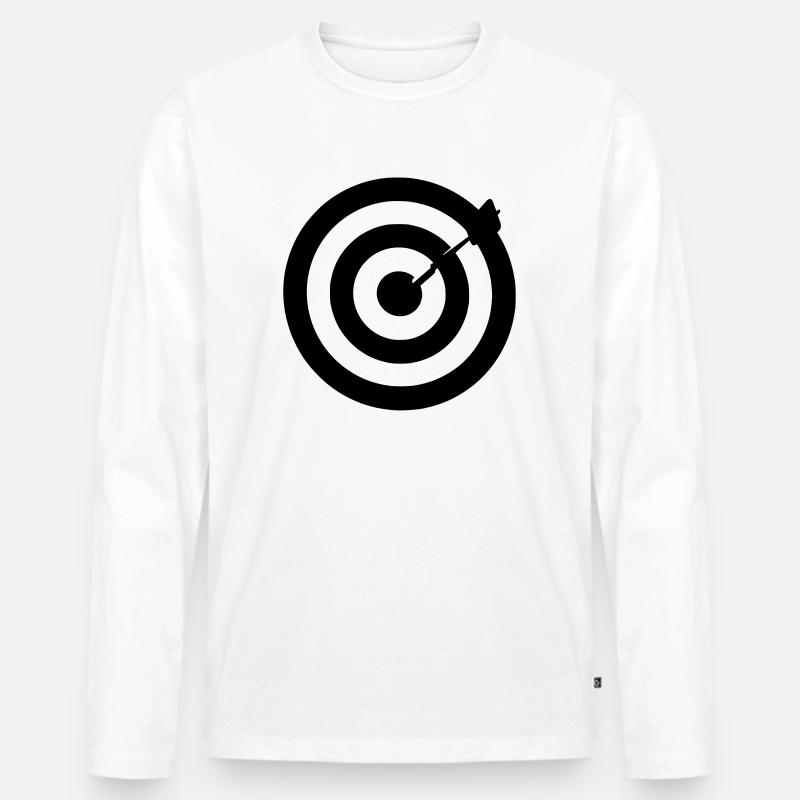 Dart - Männer Premium Bio Langarmshirt - Weiß