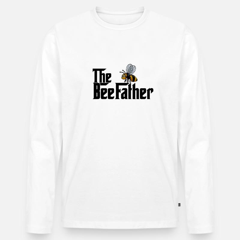 The Beefather - Männer Premium Bio Langarmshirt - Weiß