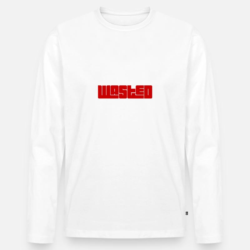 Gestorben GTA-Style - Männer Premium Bio Langarmshirt - Weiß