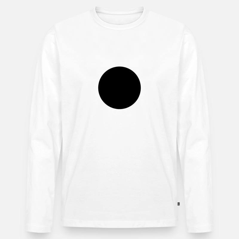 Punkt - Männer Premium Bio Langarmshirt - Weiß