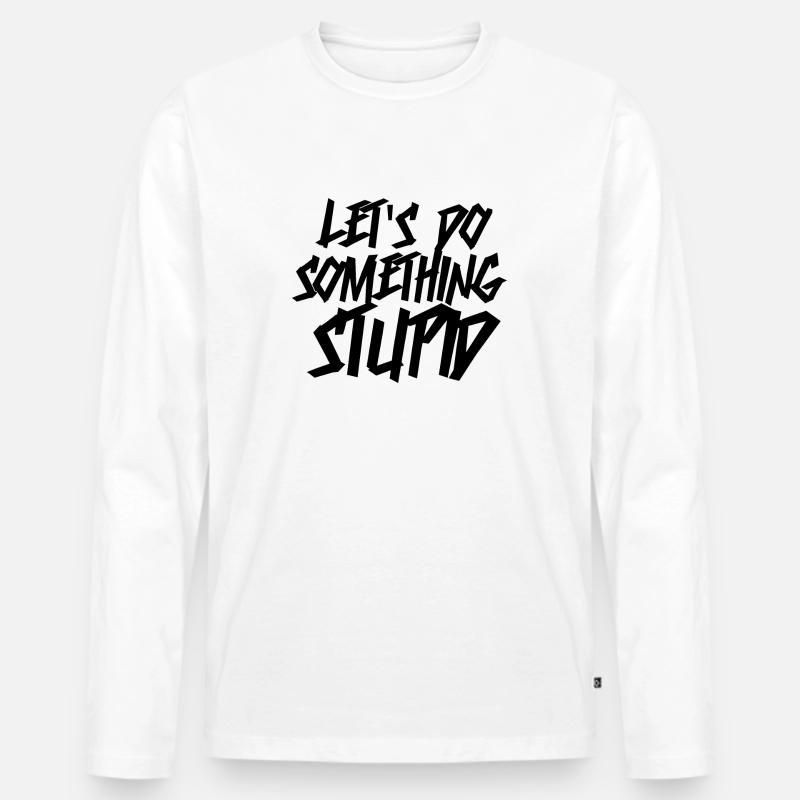 Lass es uns tun - Männer Premium Bio Langarmshirt - Weiß