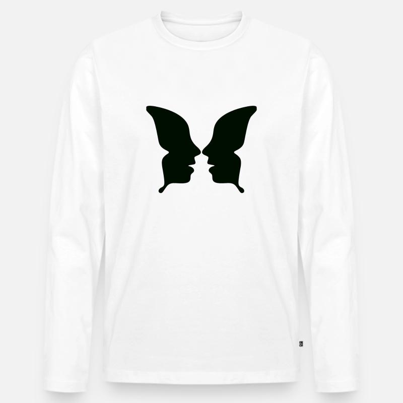 illusion - Männer Premium Bio Langarmshirt - Weiß