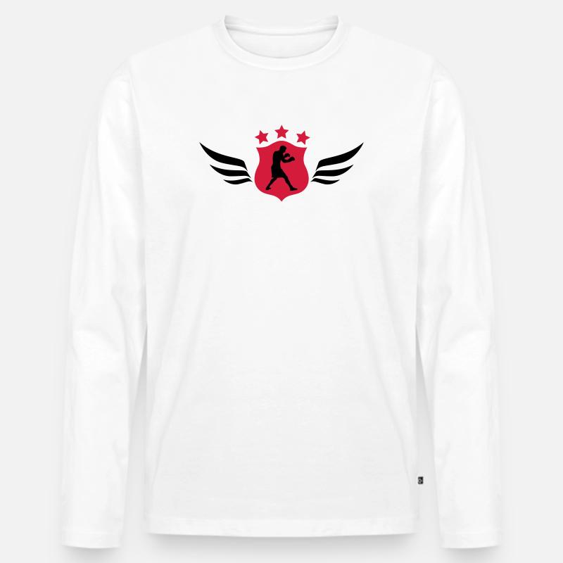 Boxen / Boxer / Boxing / Fight / Ali - Männer Premium Bio Langarmshirt - Weiß