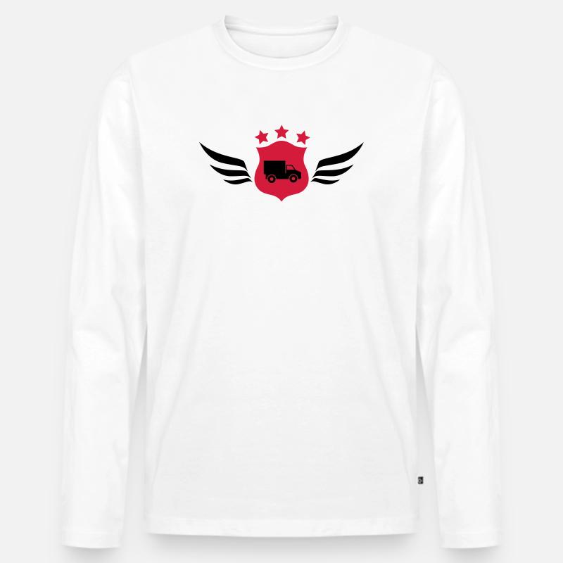 frachtführer / möbelpacker / mover / bewegen - Männer Premium Bio Langarmshirt - Weiß