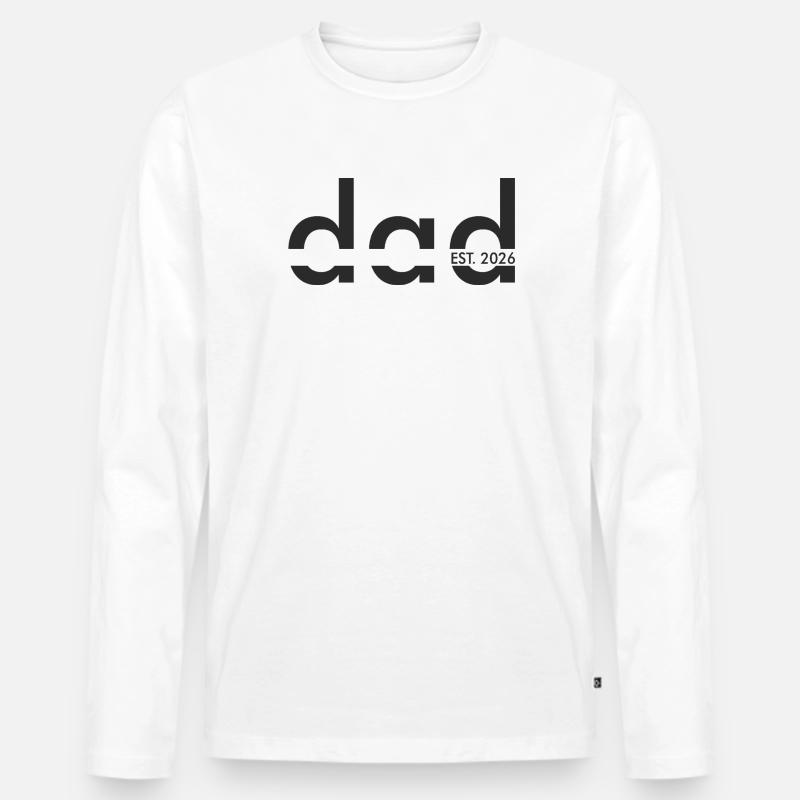 Dead EST 2026 Graphic - Männer Premium Bio Langarmshirt - Weiß