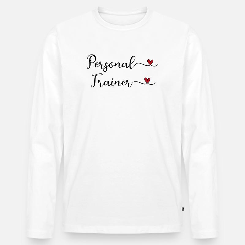 Personal Trainer - Männer Premium Bio Langarmshirt - Weiß