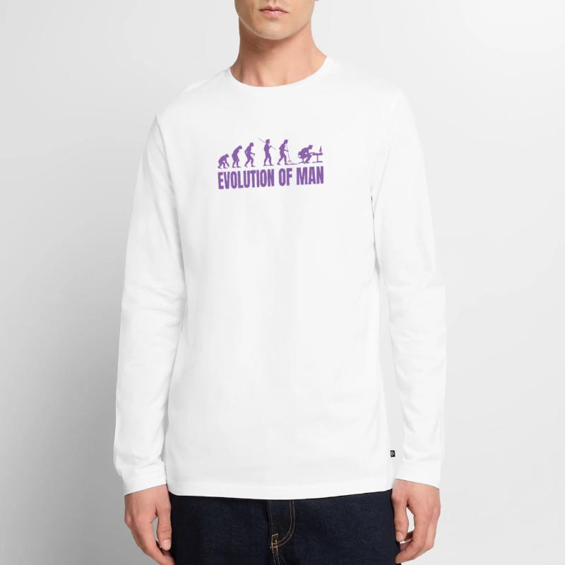 Programmeur Computer Freak Evolution Rétro T-shirt manches longues Premium bio Homme