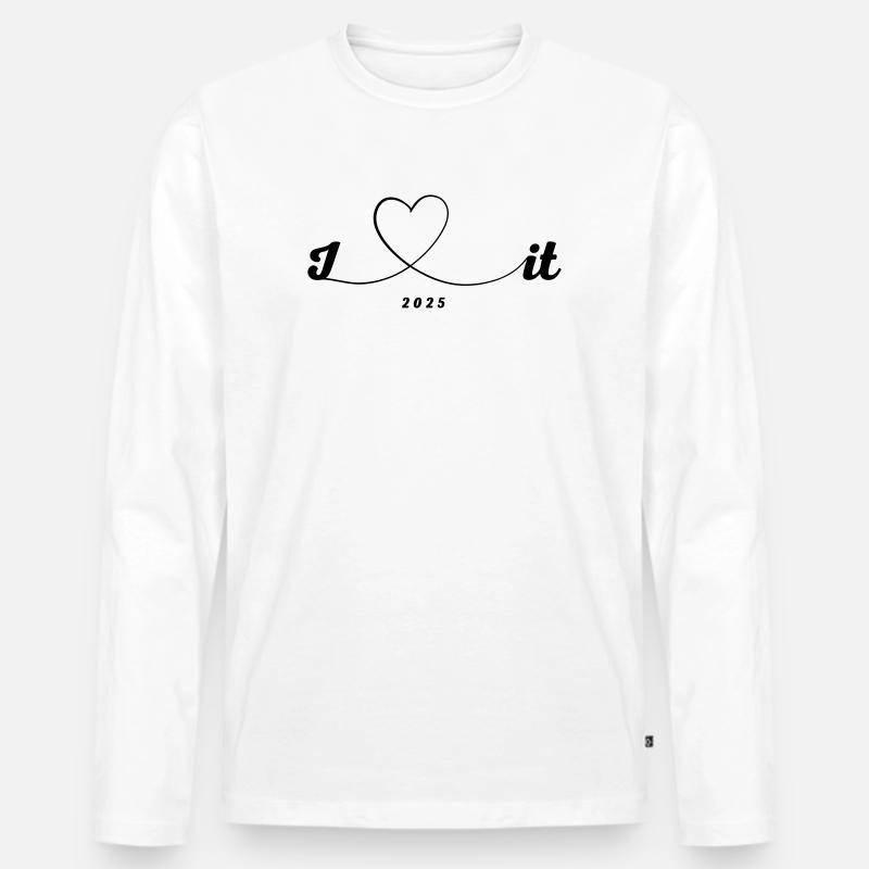 I Love it 2025 - Männer Premium Bio Langarmshirt - Weiß