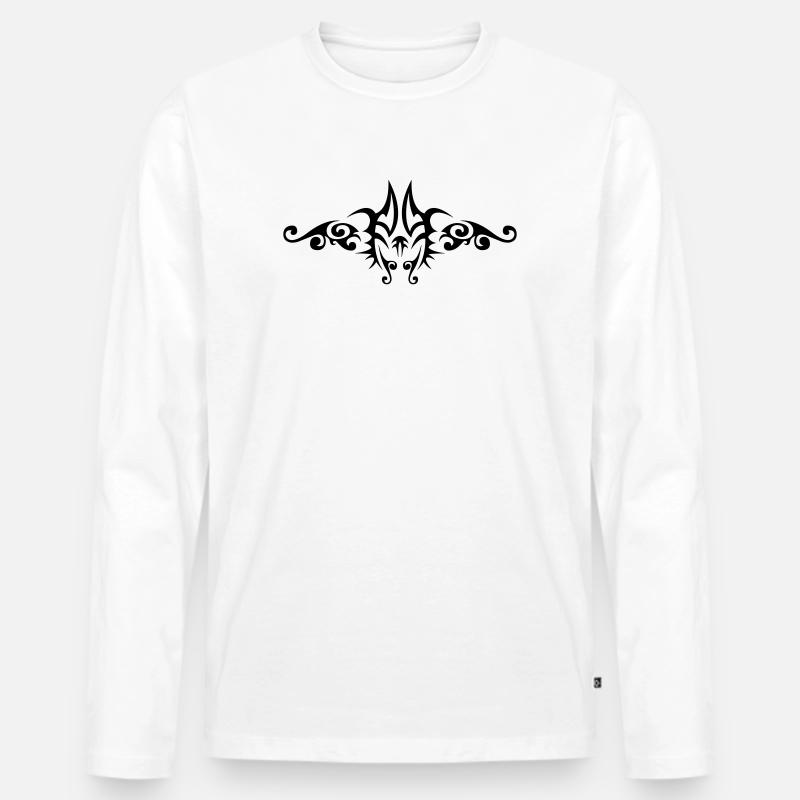 Tribal 6 von Helfspawn - Männer Premium Bio Langarmshirt - Weiß