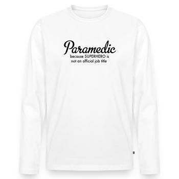 ambulanciers - T-shirt manches longues Premium bio Homme - blanc - Devant - Nico (187cm)