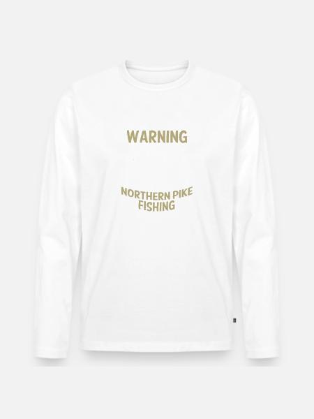 Funny Pike Fiskeri Fiskeri Lystfisker Gave - Premium økologisk langærmet T-shirt til mænd - 