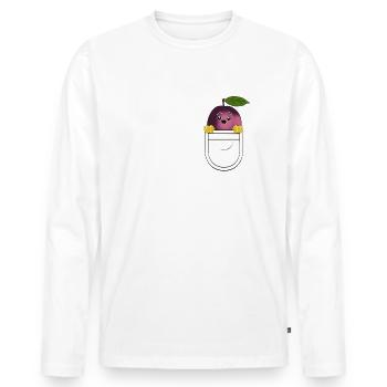 Drôle de cadeau végétal à base de plantes de - T-shirt manches longues Premium bio Homme - blanc - Devant - Nico (187cm)