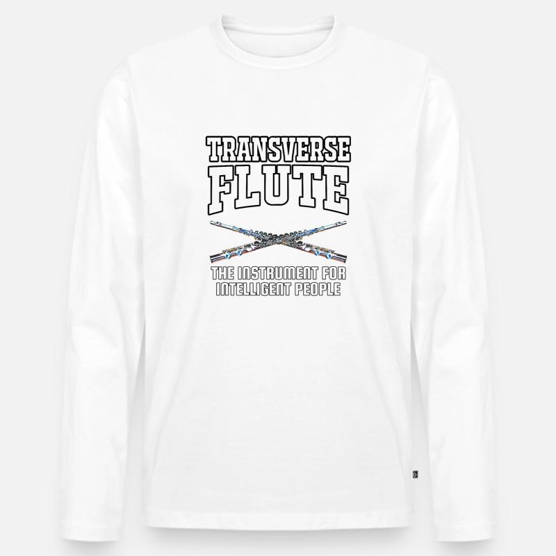 Querflöte Flötenspieler Geschenk - Männer Premium Bio Langarmshirt - undefined