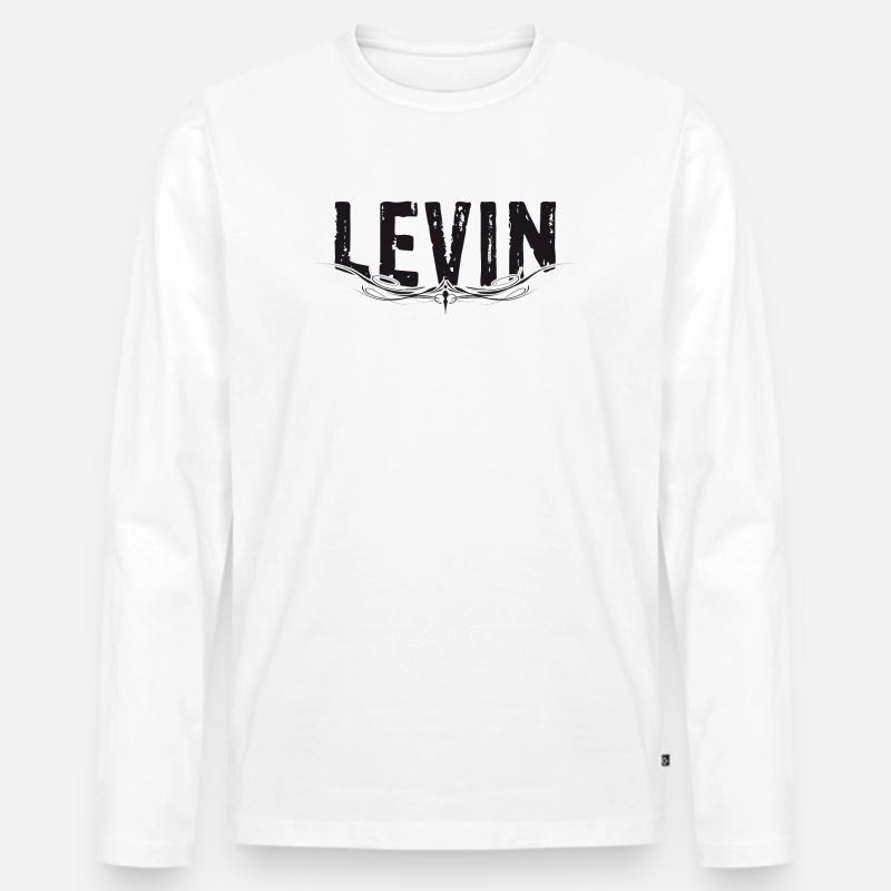 LEVIN A LEGEND - Männer Premium Bio Langarmshirt - Weiß