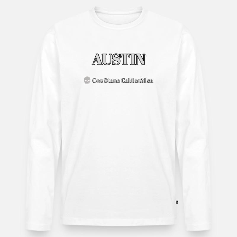 Austin - Männer Premium Bio Langarmshirt - Weiß
