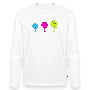 anniversaire. anniversaire décennie. humour. drôle - T-shirt manches longues Premium bio Homme - blanc - Devant - Nico (187cm)