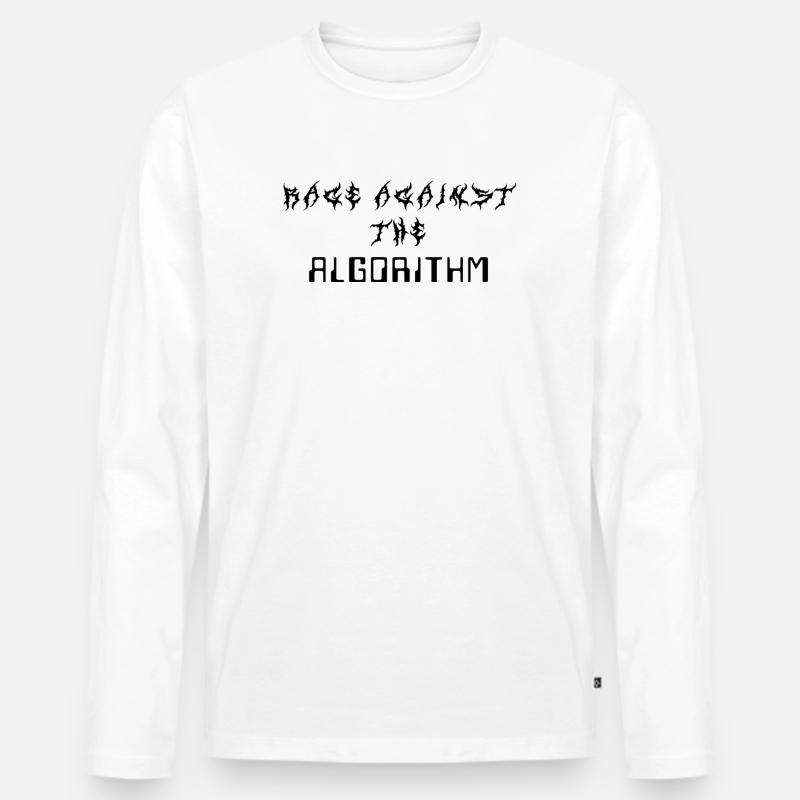 Rage against the Algorithm - Männer Premium Bio Langarmshirt - Weiß