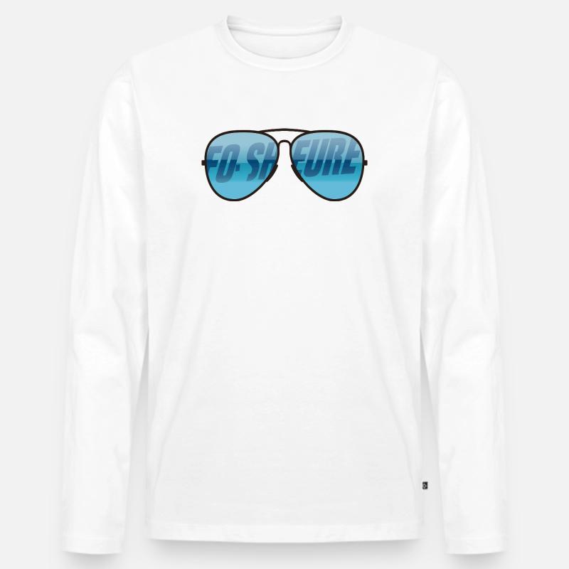 FO-SHEURE - Männer Premium Bio Langarmshirt - Weiß