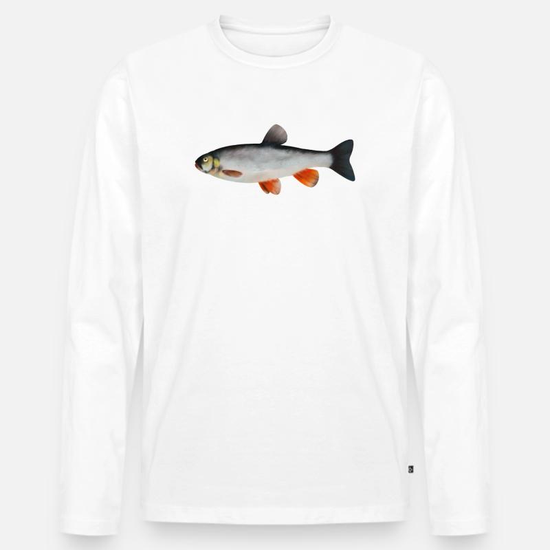 Döbel - Männer Premium Bio Langarmshirt - Weiß