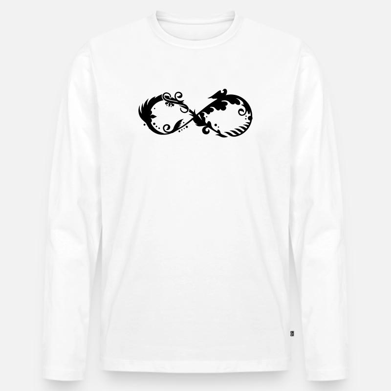 Symbol der Unendlichkeit - Männer Premium Bio Langarmshirt - Weiß