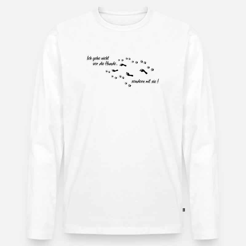mit die Hunde - Männer Premium Bio Langarmshirt - Weiß