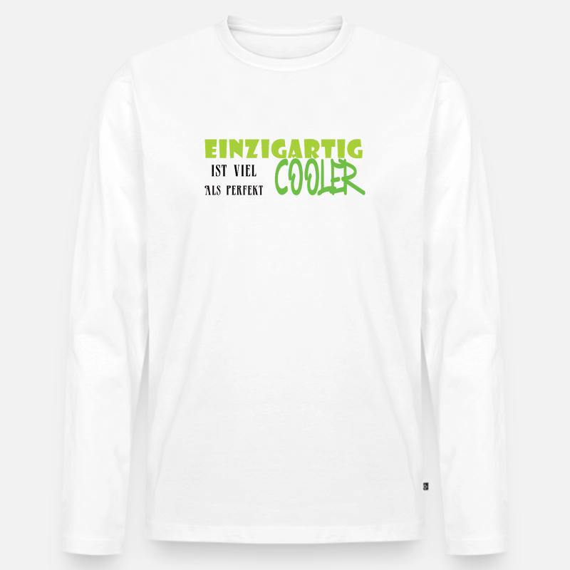 Einzigartig Cooler Graffiti - Männer Premium Bio Langarmshirt - Weiß