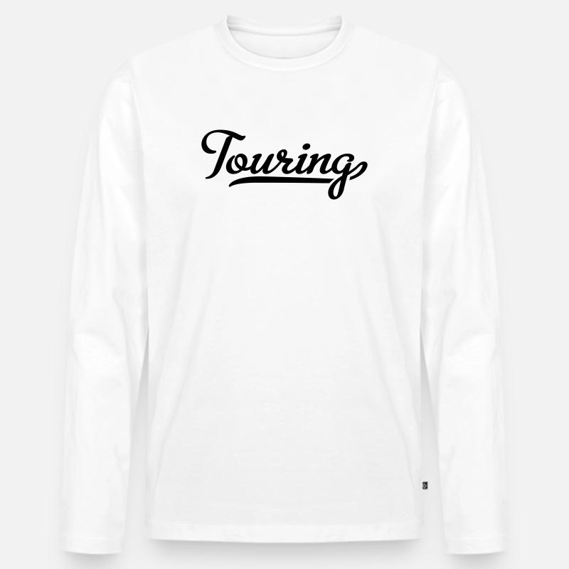 2541614 112658601 Touring - Männer Premium Bio Langarmshirt - Weiß
