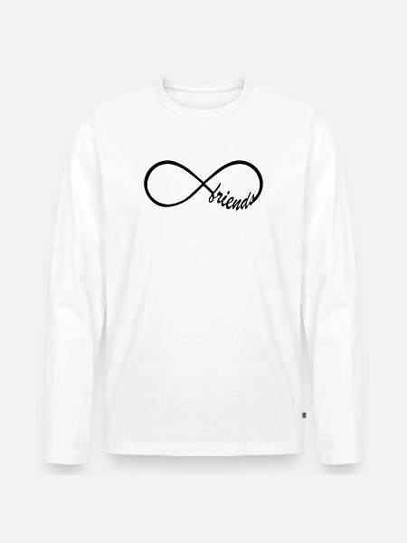 Friends Infinity Swag - Men's Premium Organic Long Sleeve Shirt - white