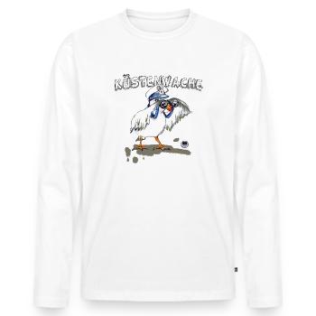 moewe kuestenwache1 - Männer Premium Bio Langarmshirt - Weiß - Vorne - Nico (187cm)