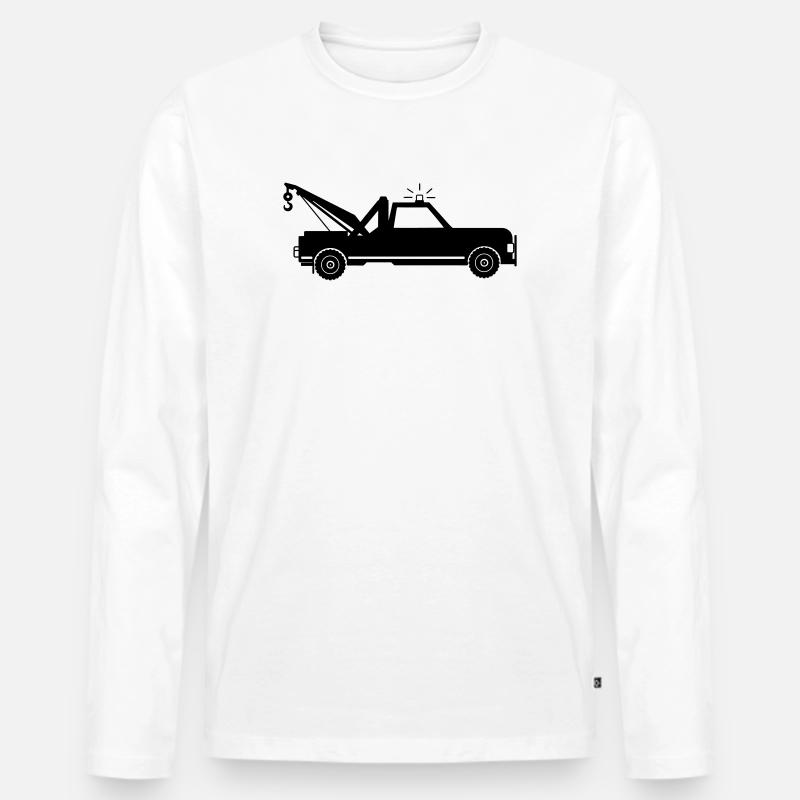 Abschleppwagen - Männer Premium Bio Langarmshirt - Weiß