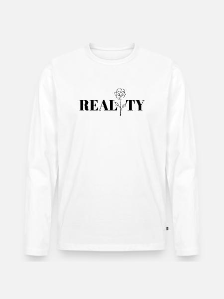 Cool design, reality. - Men's Premium Organic Long Sleeve Shirt - white