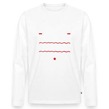 Deux titres parrain et agriculteur, agriculture - T-shirt manches longues Premium bio Homme - blanc - Devant - Nico (187cm)