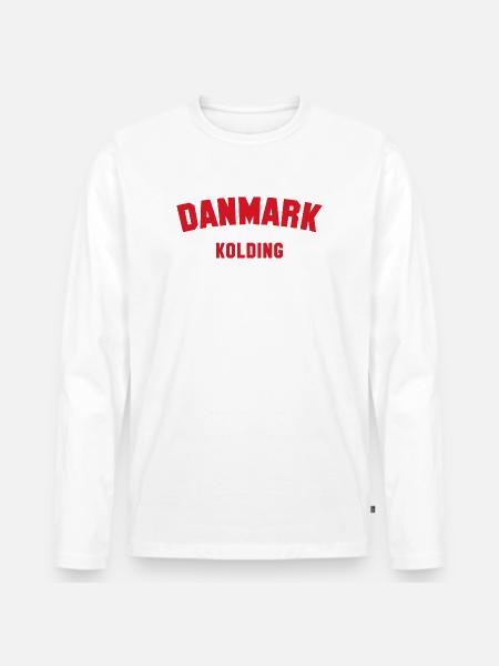 KOLDING Danemark Dänemark - T-shirt manches longues Premium bio Homme - blanc