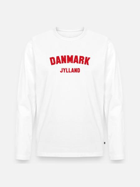 JYLLAND Denmark Dänemark - Men's Premium Organic Long Sleeve Shirt - white