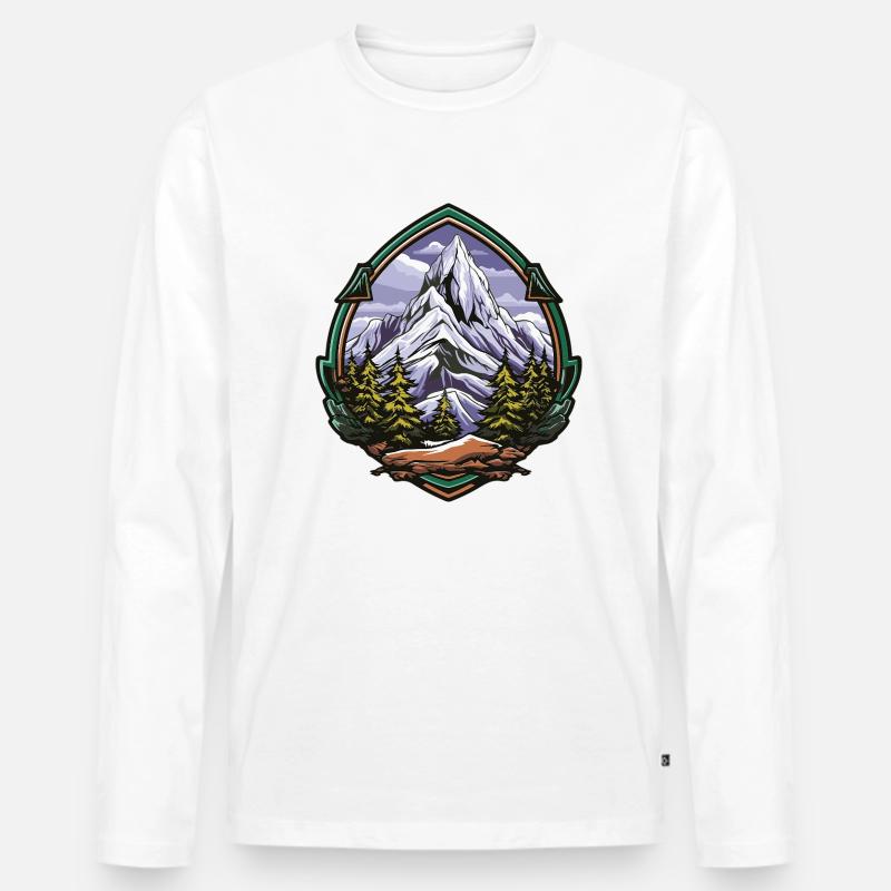 Eisberge Mountains Gipfel - Männer Premium Bio Langarmshirt - undefined