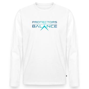 Protectors of Balance - Men's Premium Organic Long Sleeve Shirt - white - Front - Nico (187cm)