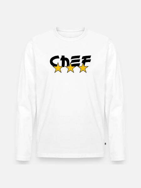 Chef - Kitchen - Cook - Men's Premium Organic Long Sleeve Shirt - white