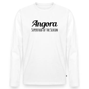 Superfood de la saison - T-shirt manches longues Premium bio Homme - blanc - Devant - Nico (187cm)