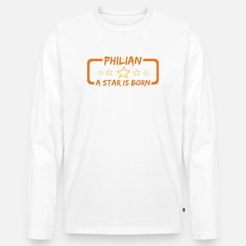 Philian als Geschenk - Männer Premium Bio Langarmshirt - Weiß