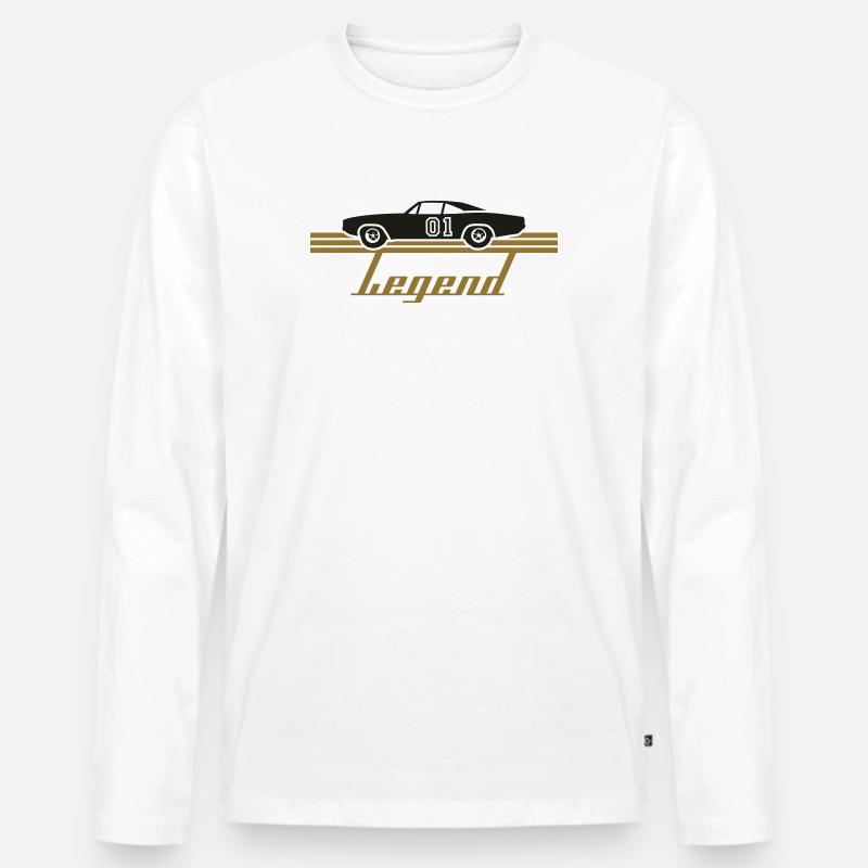 Legend - Männer Premium Bio Langarmshirt - Weiß