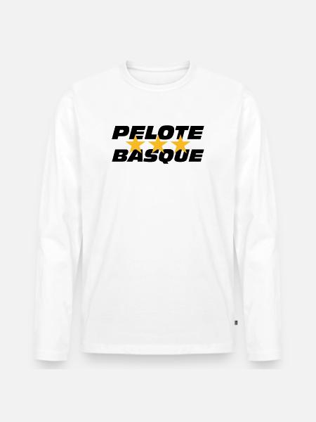 Pelote Basque - T-shirt manches longues Premium bio Homme - blanc