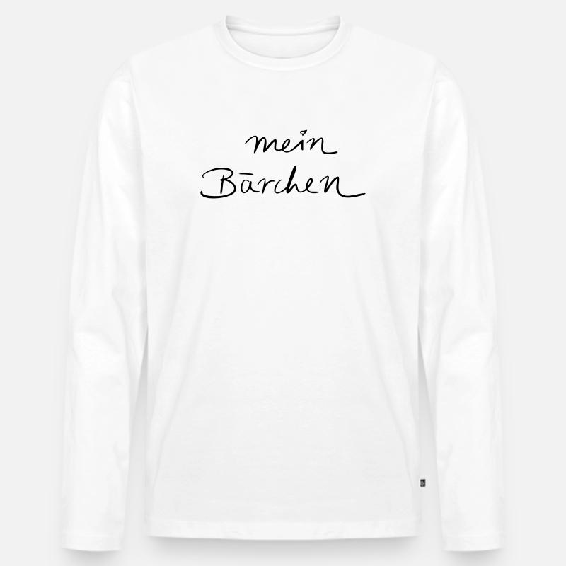 mein Bärchen - Männer Premium Bio Langarmshirt - Weiß