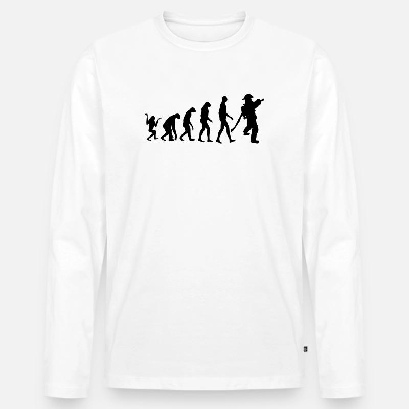 pompier_kiosdz22 - Männer Premium Bio Langarmshirt - Weiß